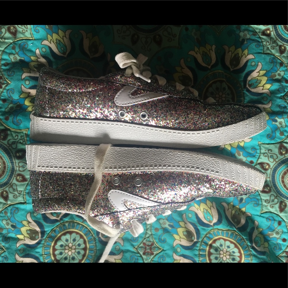 SOLD Tretorn Rainbow Glitter Sneakers EUC (7) - Picture 5 of 7